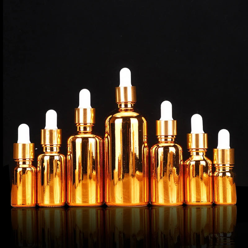 Y-J01 Model Color Glass Dropper Bottle 5ml-100ml Sizes Cosmetics Essential Oils Screen Printing Surface Handling Type Glass