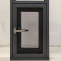 JHR High Quality American Style Double Hung Sash Swing Windows Aluminum Vertical Minimalist Anti-Theft Manual/Automatic Control