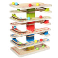 Wooden Tracking Toy Marble Ball Running Game Coaster Ramp Rolling Slide Toy Montessori Early Educational Toys for Kids