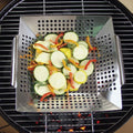 In Stock Stainless Steel Barbecue Tools Curved Handles BBQ Grill Topper Grilling Pans  Basket No Pfas
