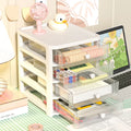 Haogle Wholesale Dresser Plastic Jewelry Display Storage Box Multidrawers Cosmetic Storage Desktop Cabinet