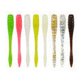 WEIHE 48mm 0.5g 12pcs/bag 8colors TPR Soft Fishing Lure Pin Tail Fishing Lure
