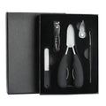 Gift Set 5pcs Remove Cuticle Nails Clipper Manicure Tool Set Stainless Steel Pedicure Kit Black Personal Nail Care Tool Set