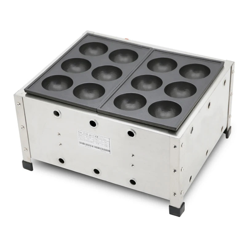 8cm Big Size Takoyaki Professional Electric/Gas Takoyak Maker 12 Holes Making Automatic Takoyaki Machine