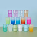 Blank Sublimation Mini Borosilicate clear Colored 3oz Jelly Glass Can with Plastic Lids and Straw