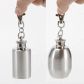 Personalized Mini 1oz 304 Stainless Steel Key Chain Hip Flasks Custom Logo Liquor Whiskey Flask Flagon Keyring Hip Flask