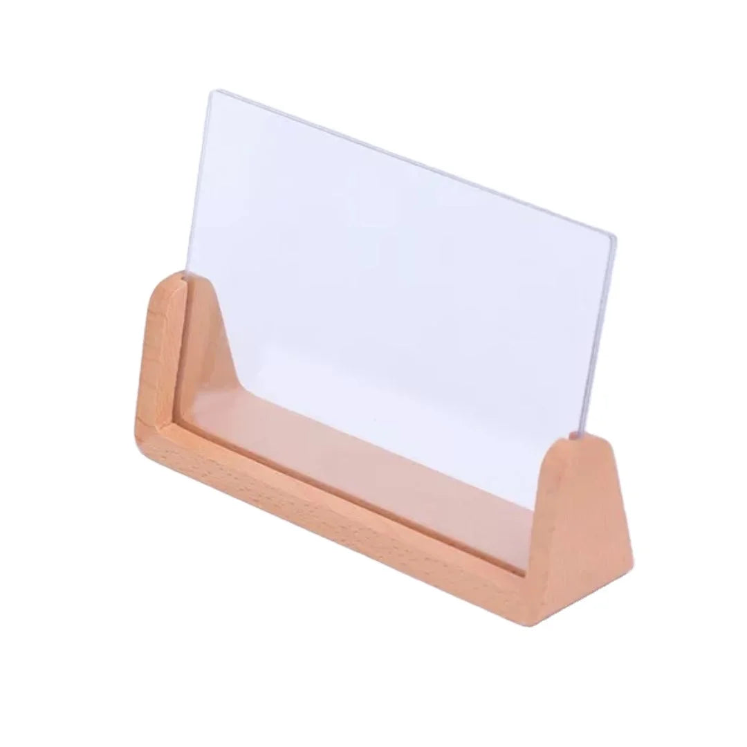 Tailai Eco-Friendly Beech Wooden U-Shape Frameless Photo Frames with Display Stand