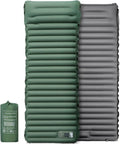 WOQI Outdoor Camping air Mattress With Comfortable  Sponge Pillow Inflatable Tent Pad for Camping PVC
