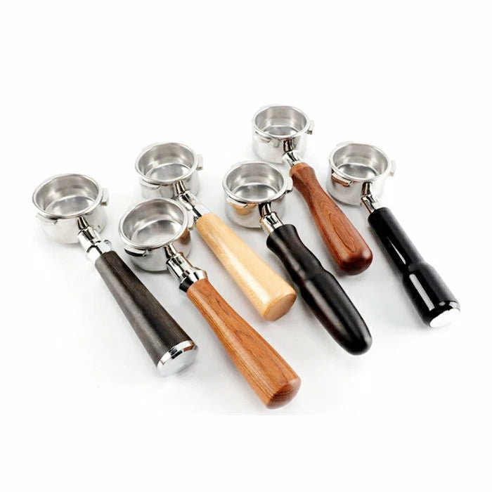 304 Stainless Steel Coffee Portafilter 58MM Coffee Maker Bottomless Handle Barsetto Coffee Machine Wooden Handle