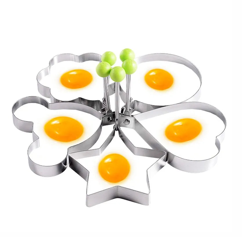 Fried Egg Rings Mold Non Stick for Griddle Pan Egg Pancake Maker with Handle Stainless Steel Egg Form for Frying Cooking