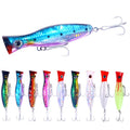 Wholesale 41g 12.5cm Topwater Fishing Lures Popper Hard Bait Artificial Wobblers for Saltwater Sea Tuna Surface Popper 1/0 Hooks
