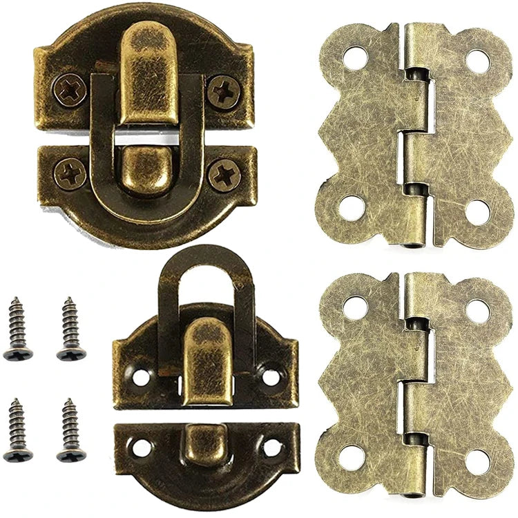 Metal Accessories Mini Latches and Hinges for Wooden Boxes