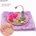 New Arrival Nail Art Soft Fur Table Mat Salon Manicure Practice Cushion Foldable Washable Heart Hand Rest Pad Nail Table Mat