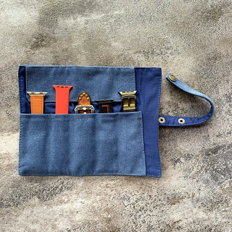 Custom Cloth Canvas Watch Travel Bag Watch Roll Pouch Smart Quartz Watches Tool Portable Storage for SEIKO/OMEGA/ROLEX