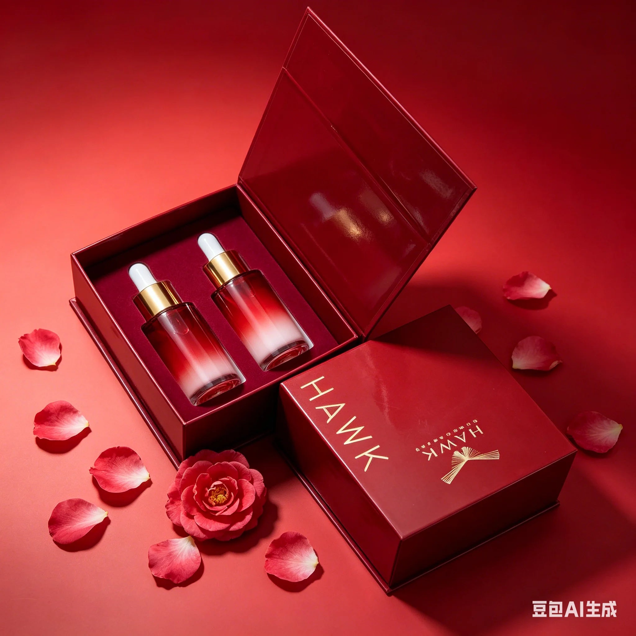 Custom Design Luxury Rigid Dropper Bottle Gift Box with Insert for Skincare & Essential Oil Brand Promotion