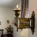 Extending Taper Candle Holder Expandable Conical Candlestick Metalwork;