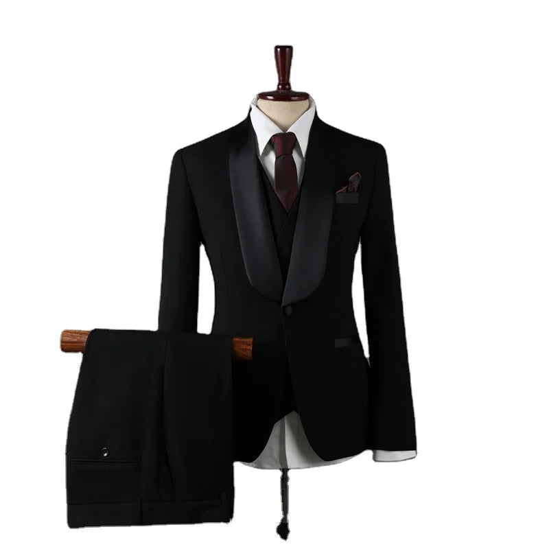 Wedding Suit Men's Business Korean Slim-fit Wedding Best Man Performance Costume Men's Suit
