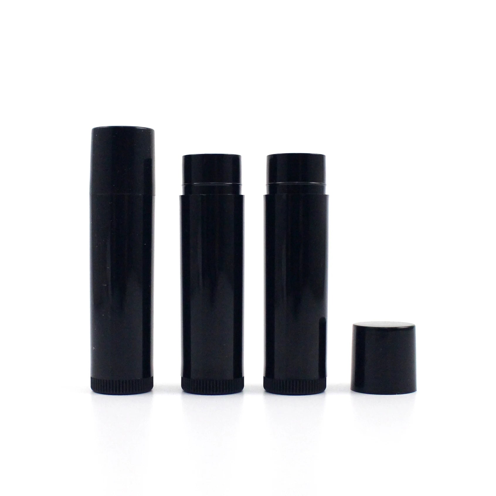 In Stock Low MOQ PP Plastic Makeup Tool Black Color 5g Plastic Mouth Wax Tube DIY Lipstick Tube 5ml Lip Balm Tube