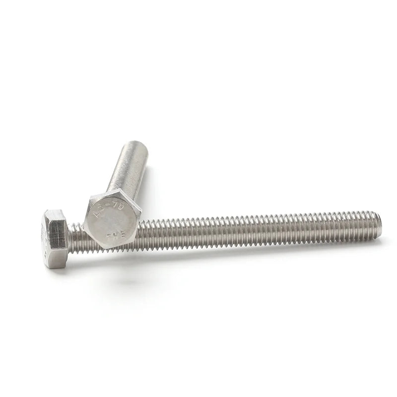 DIN933 Stainless Steel 304 A2-70 Full Thread Hexagon Head Bolts Hex Bolts