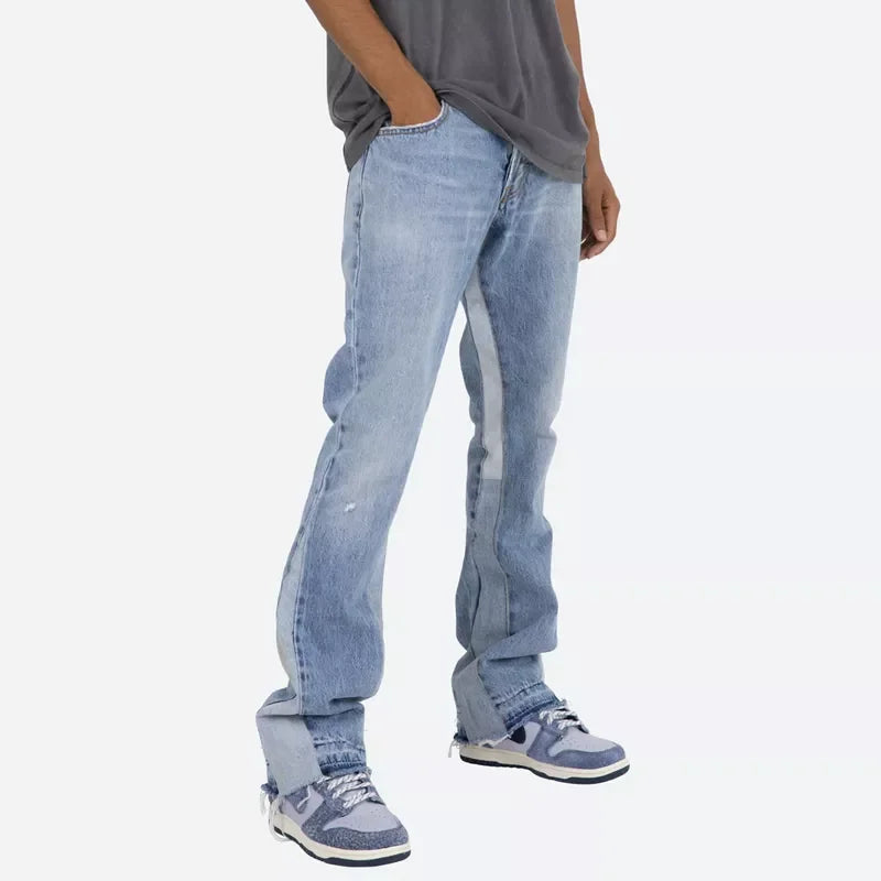 Custom Cargo Pants Loose Fit Vintage Mens Flare Denim Jeans Mens Blank Denim Jeans Hip Hop Cargo Pants