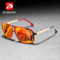 Dubery Black Square Mens Sunglasses 2026 Polarized Lenses UV400 Protection Transparent/Yellow Frame River Fashion Trending