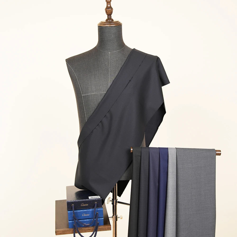 Best Price Italian Suiting Fabric 30%W 70%P Worsted Merino Wool Polyester Blend Woven TWILL for Men's Jackets