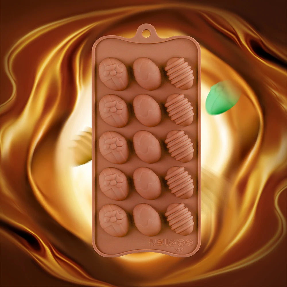 DIY Mini Oval Egg Shaped Chocolate Soft Sweet Silicone Mold Handcraft for Decorating Cake