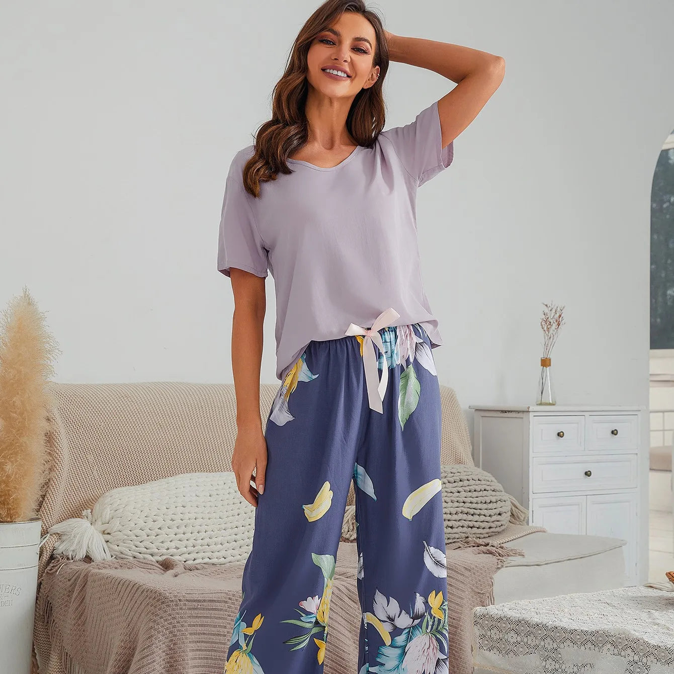 High Quality Pajamas Set for Women Loungewear Two Piece Set Sleepwear