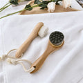 Soft Synthetic Hair Facial Cleanser Brush with Wood Handle for Face Cleansing