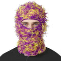 Bulk Winter Fur Furry Fuzzy Grassy Full Face Shiesty Knitted Camo Ski Mask Distressed Balaclava Skimask