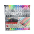 Promotional Cheap 12 Color Dual Tip Fineliner Watercolor Brush Pen Set for Art Marker