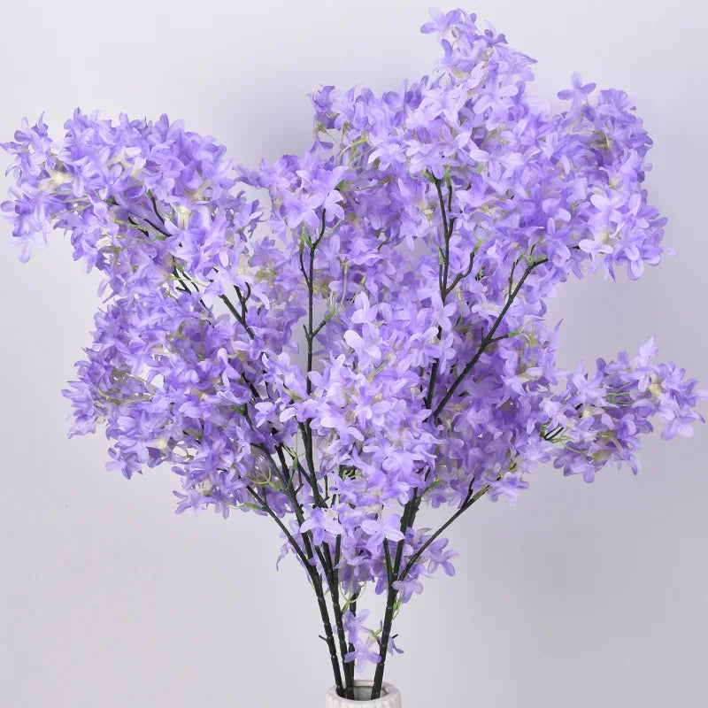 O-X750 Simulation Lilac Cross Cherry Blossom Wedding Home Decoration Flower Ceiling Silk Flower Oncidium