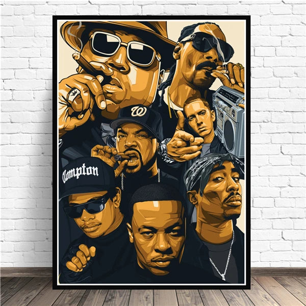Hip Hop Tu Pac Legend Star Posters and Prints Rapper Star Canvas Paintings on the Wall Art Pictures for Home Decoration