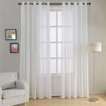 100% Polyester Transparent Tulle Curtain Plain Voile Sheer Curtains Fabric White Sheer Curtain for Home Decoration