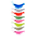 20pcs/bag Small Size Freshwater Sea Water Artificial Fishing Bait Soft Plastic Glow Shrimp Prawn Lure