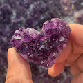 Wholesale Natural Rough Uruguay Heart Shaped Amethyst Geode Cluster Crystals Healing Stones for Home Decoration