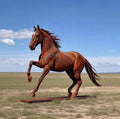 Rusty Steel Large Customizable Animal Statue Horse Corten Steel Animal Sculpture