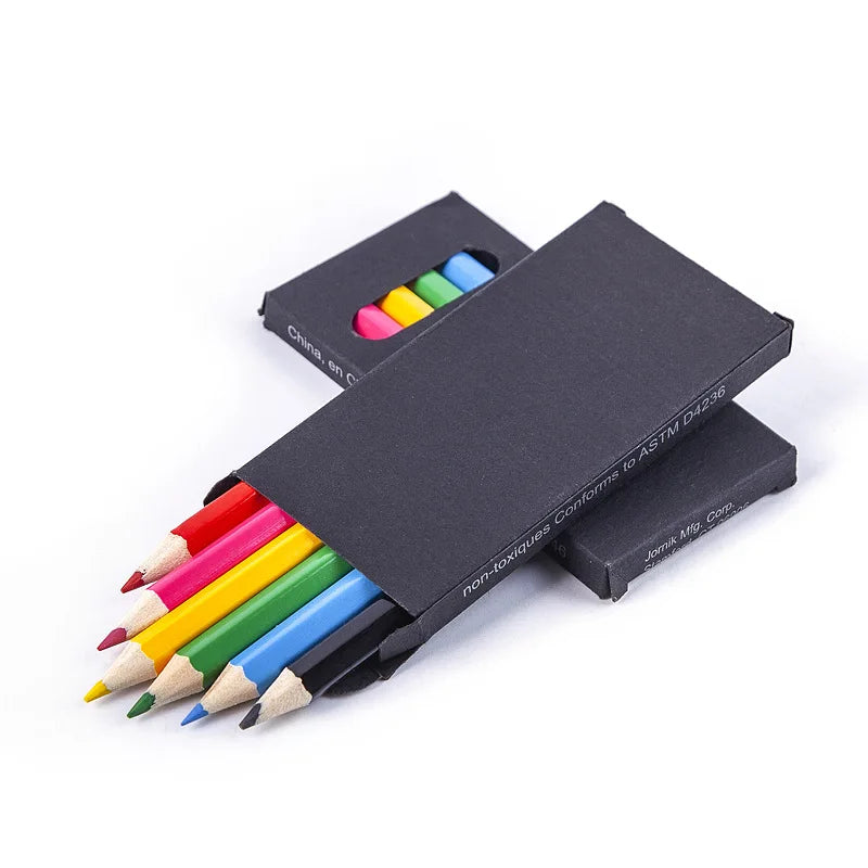Factory Direct Supply VANFOND 3.5 Inches Hexagonal Color Pencils Drawing Set 6 Colored Pencil Custom Pantone Color Kraft Box