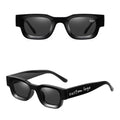 Lucky Custom Brand Logo Retro Sun Glasses Men Women Chunky Thick Square Frame Shades Vintage Fashion Polarized Sunglasses