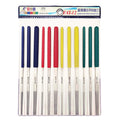 FAT-12 Ultra-Thin Diamond File Set with Rubber Handle-Industrial & DIY Grade for Mold and Metal Polishing Spark Pattern Removal