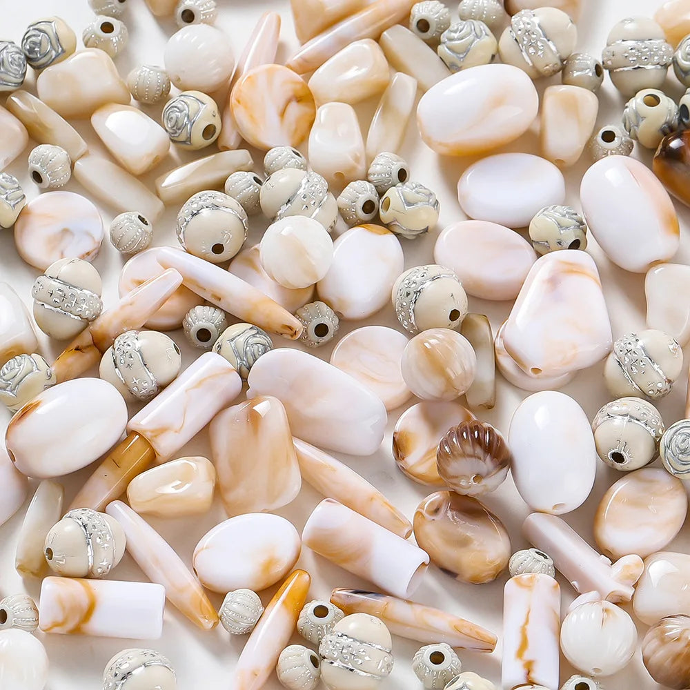 New Design 20g Different Shape Mixed Size Acrylic Loose Beads  Wholesale Colorful Luxury Acrylic Beads for DIY