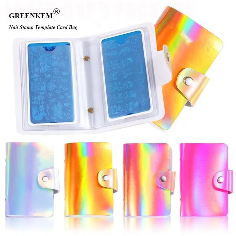 New Nail Printing Template Laser Card Pack Steel Plate Set Nail Rectangular Template Card Pack Nail Stamp Card Bag