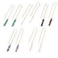 Custom Jewelry Nature Stone Drop Earrings Amethyst Hypoallergenic Colors Stone Jewelry Earrings
