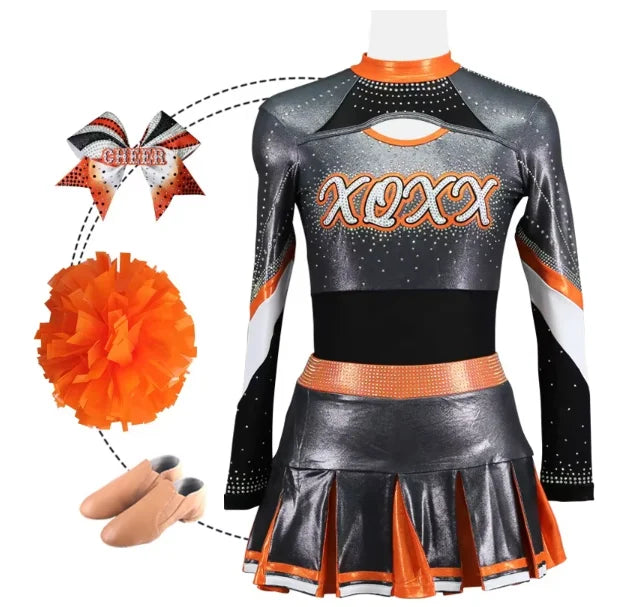 Competition-Ready Unisex Cheerleading Practice Uniform Sets Customizable Colors Spandex/Polyester Material OEM Service
