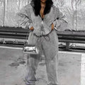 Fall 2024 Women's Clothing Sets Wholesale Outfit Acid Washed 2 Piece Sweatpants and Zip up Hoodie Set Women 320gsm Jogging Suit