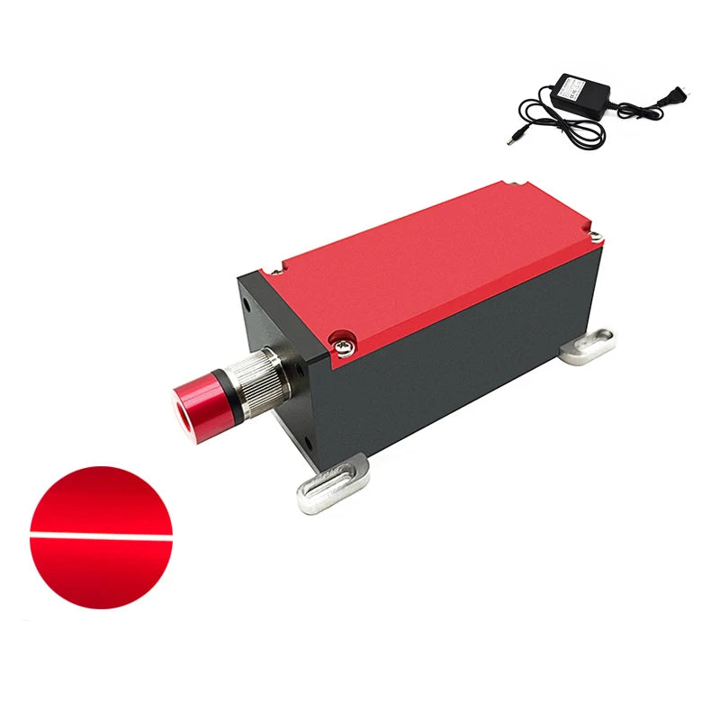 High Power DPSS Adjustable Focusing 638nm 1200mw 1.2W 500mw 0.5w CW or TTL Good Heat DissipationIndustrial Red Line Laser Module