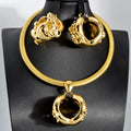 New Fashion Copper Jewelry Sets for Women Earrings Pendent Large Style for Wedding Party Gifts Trendy Sets