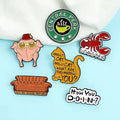 Creative Paint Badge Cartoon Collection Brooch Clothing Accessories Lapel Pin Custom Zinc Alloy Hard Sost Enamel Pin Coffee