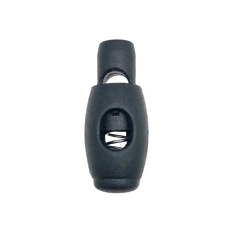 Wholesale Adjustable Stopper Bottle Shape Black Plastic Elastic Drawstring Cord Lock Plastic Stoppers