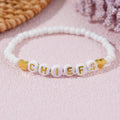 Go2boho White Series 2024 New Year CHIEFS Stack Hematite Heart-Shape Beaded Bracelets for Women Simple Jewelry for Date Gifts